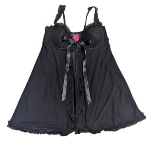 Victoria's Secret Sexy Little Things Sequin Babydoll Nightie Lingerie Sz 36C